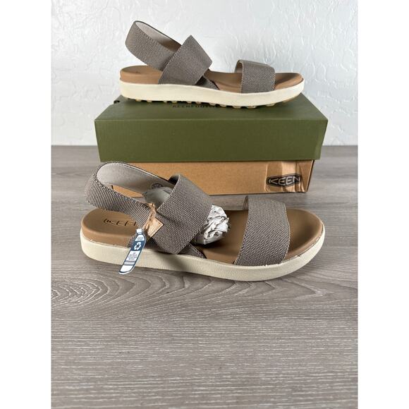 Keen Elle Backstrap Women’s Strappy Sandal Brown Size 8 EU 38.5- NIB - Picture 1 of 7